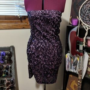 Dark Purple Sequin Dress